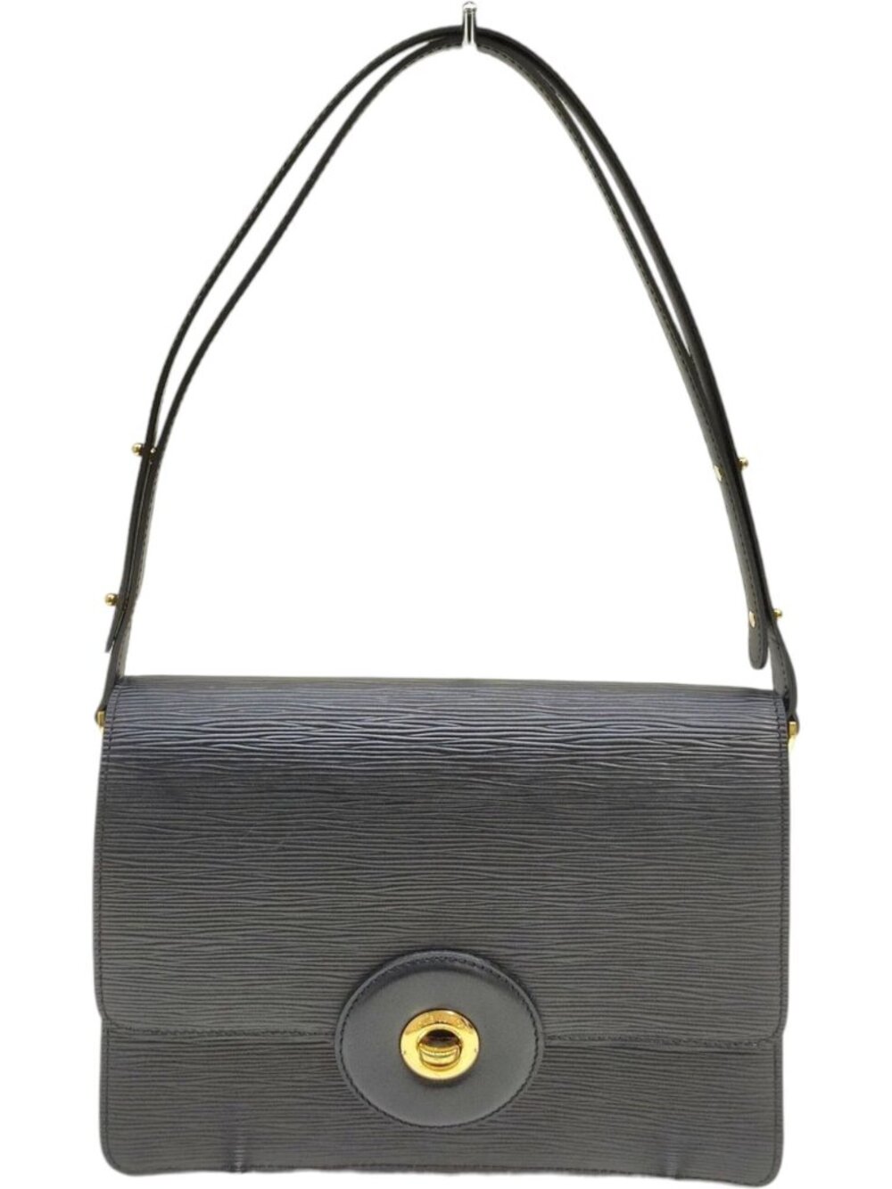 (S6) Louis Vuitton Shoulder Bag Black Epi Leather